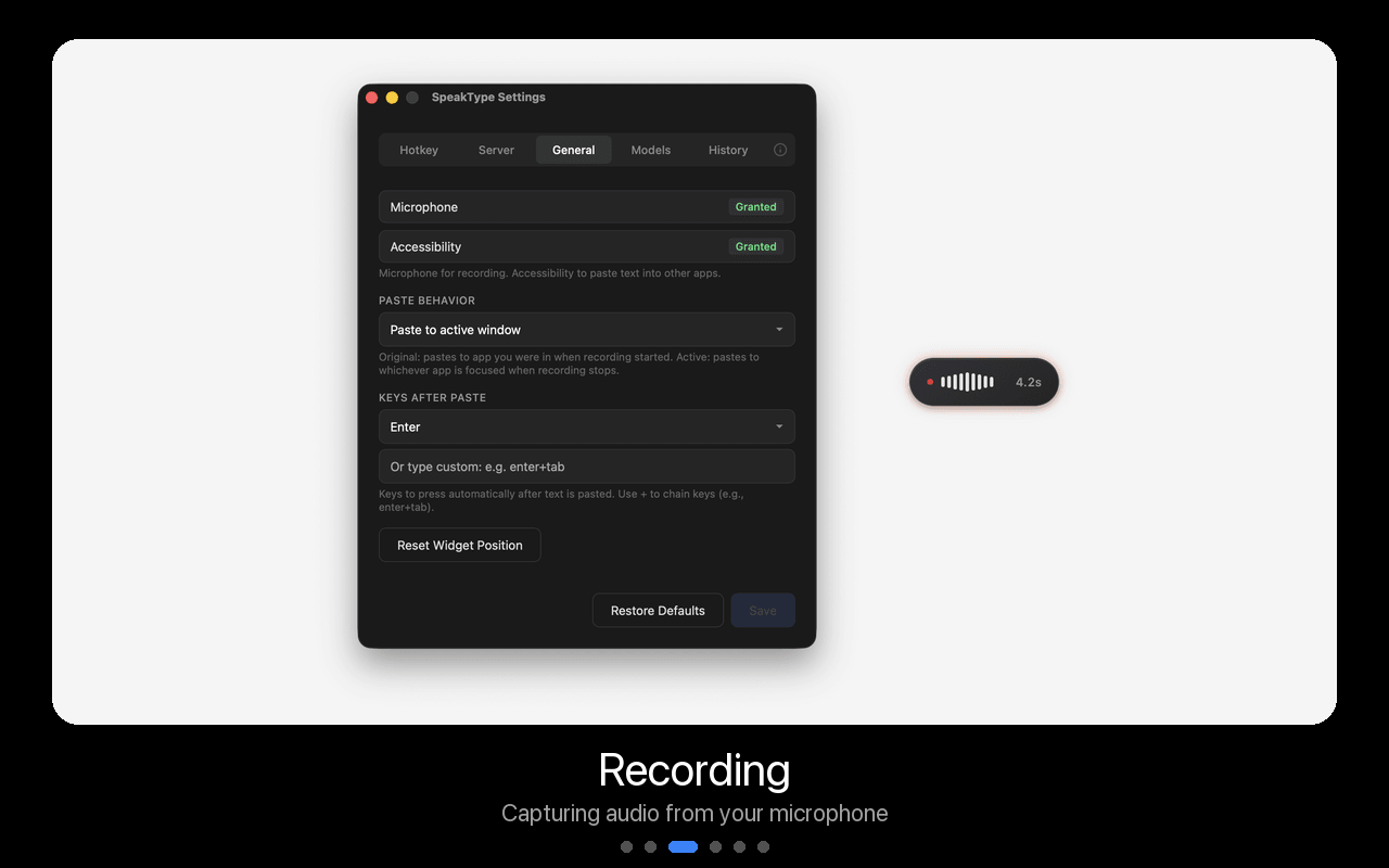 SpeakType screenshot